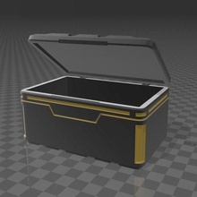 scy fi box functional - science fiction 3d print model - Mito3D
