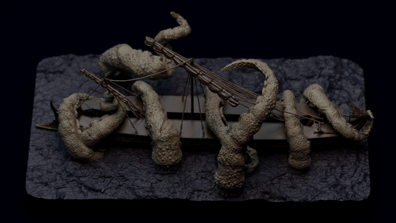 scilla mare mostro greco mitologia kraken 3d print model - Mito3D