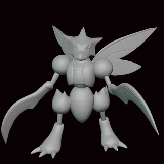 SCYTHER Pokémon Zahl Kunst Statue Videospiel Videospiele Miniatur Skulptur Fan Art Figur Kanto 3d print model - Mito3D