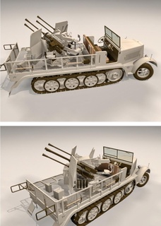 sdkfz7 2 verschiedene ww ii tanque de bekämpfen Panzer 3d print model - Mito3D