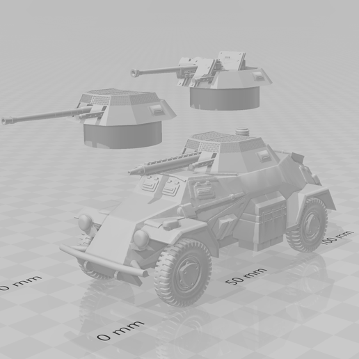sdkfz 222 dust warfare 1947 3D print model - Mito3D