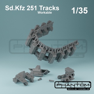 sdkfz 251 - workable tracks 1 35 1-35 tank ww2 wwii scale model scale135 panzer soviet war german diorama tiger 3d print model - Mito3D