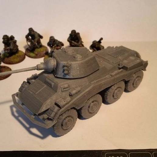 sdkfz 234 2&x puma scaled 28mm+split alignment holes bolt action k47 konflikt 47 ww2 toy 3D print model - Mito3D