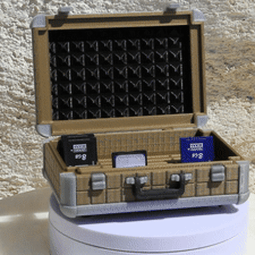 sd card case x32 briefcase storage 3D print model - Mito3D
