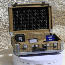 sd card case x32 briefcase storage 3d print model - Mito3D