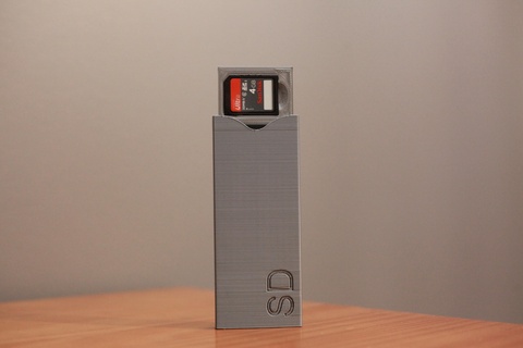 sd carte titulaire soutien boîte faible profil pla 3d print model - Mito3D