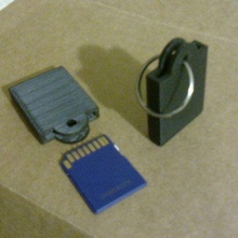 sd card key ring holder gadget 3d print model - Mito3D