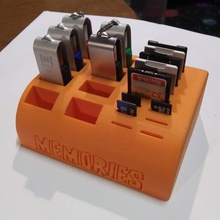 sd microsd thumb drive caddy holder tool sierratech memories memory organizer card 3d print model - Mito3D