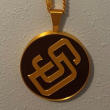 sd padres swag chain jewelry necklace san diego baseball toy 3d print model - Mito3D