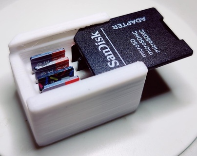 cartão SD caixa micro sd suporte ferramenta titulares caixas 3d print model - Mito3D