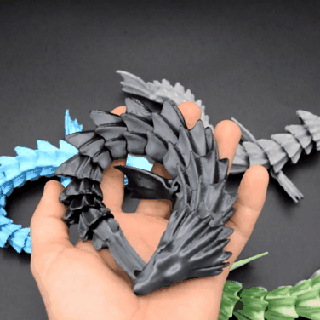 Meer Drachen flexi flexy flexibel beweglich Verknüpfung Links Spielzeug artikuliert Fisch Fabrik 3d print model - Mito3D