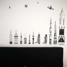 mar continuar pared decoración 2d Arte decorativo nasa cohete espacio astronave súper pesado 3d print model - Mito3D