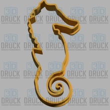 sea horse - home little animal cookie cutter 3d print model - Mito3D