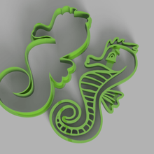 sea horse cookie cutter caballito de mar 3d print model - Mito3D