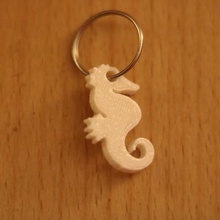 cheval de mer, un trousseau clés la mode kyechain porte-clés l'hippocampe rapide simple 3d print model - Mito3D