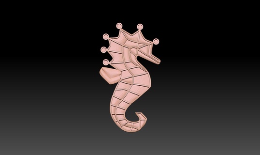 sea horse necklace Jewelry bracelet 3d print model - Mito3D