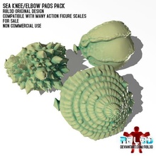 sea knee elbow pads pack 1 motu compatible 3d print model - Mito3D