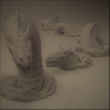 sea serpent game dragon leviathan miniatures ttrpg d&d dungeons dragons 3d print model - Mito3D