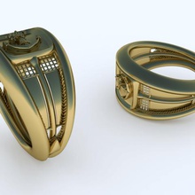 mar anel de sinete em 3d model fashion models various blender cycles metall casting silver boat ocean men jewelry luxury design gold 3d print model - Mito3D