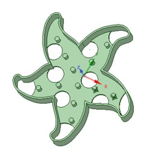 sea star starfish cookie cutter gadget 3d print model - Mito3D