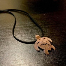 sea turtle charm jewelry necklace pendant chain 3d print model - Mito3D