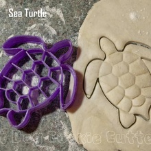 sea turtle cookie cutter home undersea cooking kitchen fondant icing biscuit bisket baking ocean cookies 3d print model - Mito3D