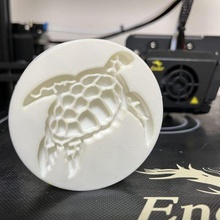 sea turtle embossing fondant cookie stamp 3d print model - Mito3D