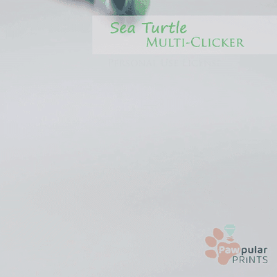 mar tortuga multi clickers agitarse llavero privado taconeador oceano animal lindo 3d print model - Mito3D