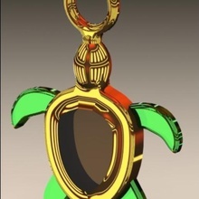 tortue de mer collier bijoux la joyau cadeau 3d print model - Mito3D