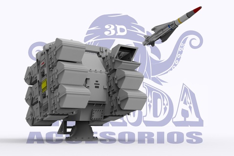 mar Lobo míssil lançador 1 72 arte 3d print model - Mito3D