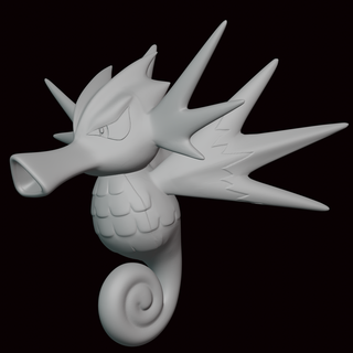 Seadra Pokemon figura arte statua video gioco videogiochi miniatura scultura fan art figurina kanto 3d print model - Mito3D