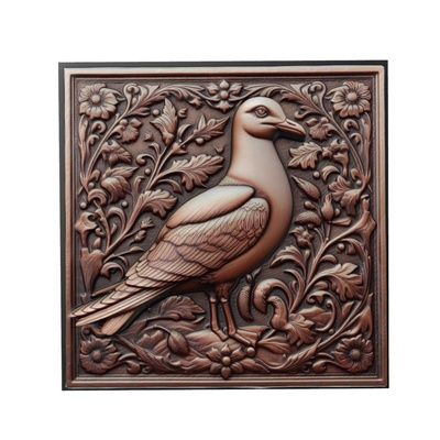 mouette animal soulagement art animaux yeggi mito3d buste google pendentifs médaillon relief wall mur 3d print model - Mito3D