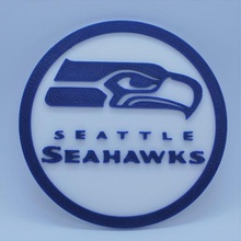 seahawks coaster art signes logos 3d print model - Mito3D