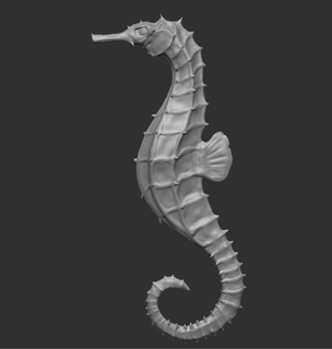 caballo mar animal esculpir 3d print model - Mito3D