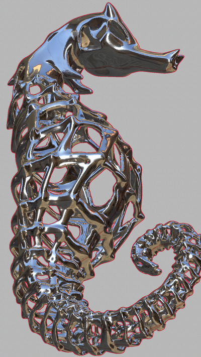 seahorse decor jewelry 3d print model - Mito3D