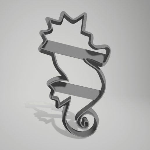 hippocampe biscuit coupeur mer be plage 3D print model - Mito3D