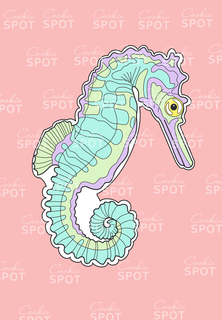 seahorse cookie cutter 3d print model - Mito3D