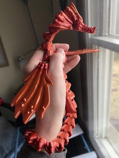 cavalo marinho Dragão articulando inquietação articulado ligação flex animal brinquedo místico flexível suporte impressão colocar flexi 3d print model - Mito3D
