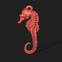 seahorse earring 3d print model - Mito3D