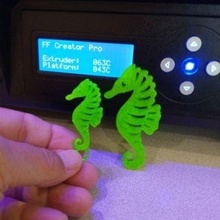 seahorse key fob beach keychains 3d print model - Mito3D