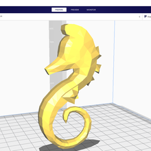 hippocampe poly mignonne décoration maison be faible animaux 3d print model - Mito3D