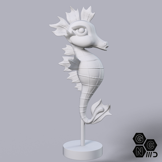 seahorse table decoration home decor statue fish animal art modern 3d print model - Mito3D