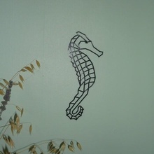 seahorse wall decoration poly mural animal animals low design sea maritime marine 3d print model - Mito3D