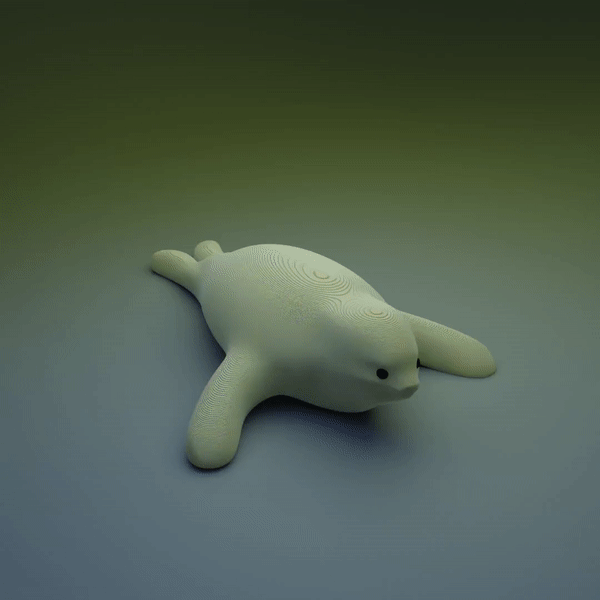seal animal toy art miniature sculpt 3D print model - Mito3D