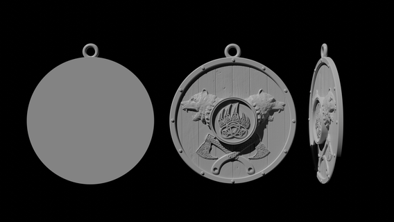 foca veles bear's pata medalhão urso 3d print model - Mito3D