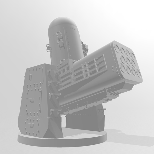 seram ciws close in arme Jeu militaire fusée défense défendre tourelle 3D print model - Mito3D
