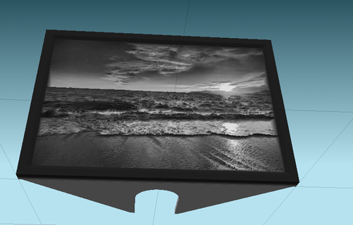 paesaggio marino spiaggia gold map rotaia deposito luce notturna copertina guaina polvere disco lampada 3d print model - Mito3D