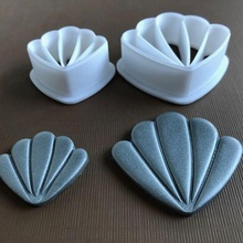 seashell no 2 combined stamp cutter polymer clay cookie set 3d print model - Mito3D