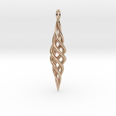 conchiglia a spirale pendente gioielli pendenti 3D print model - Mito3D