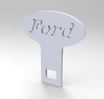 seat belt buckle ford buckle seat belt auto buckle auto ford  3d print model - Mito3D